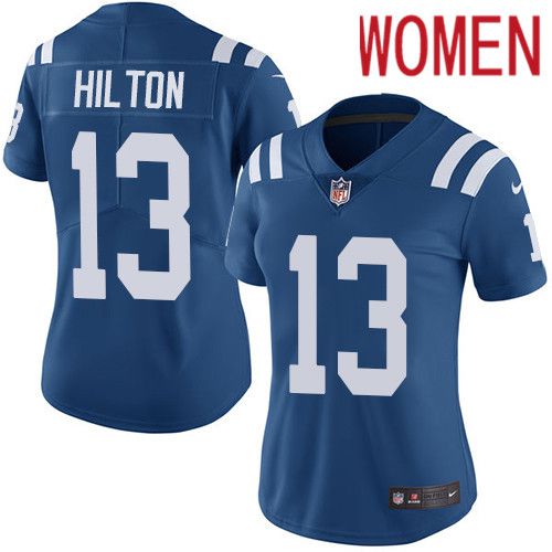 Women Indianapolis Colts #13 T.Y. Hilton Nike Royal Blue Rush Limited NFL Jersey->women nfl jersey->Women Jersey